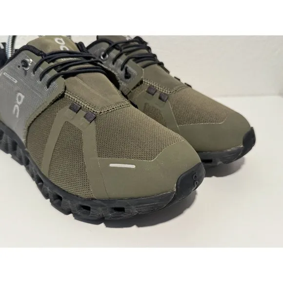 On Running Cloud Waterproof Men Sz 7 Women 8.5 Running Shoes Sneaker Olive Green