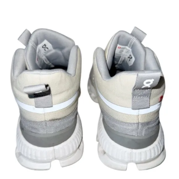 On Running Women’s Sz 9 Cloud Hi Sneakers Glacier Gray Cream Shoes Hi-top