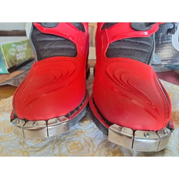 O'Neal Element Motorcycle Boots Off-Road MX Motocross Red Size 10 US- Excellent!