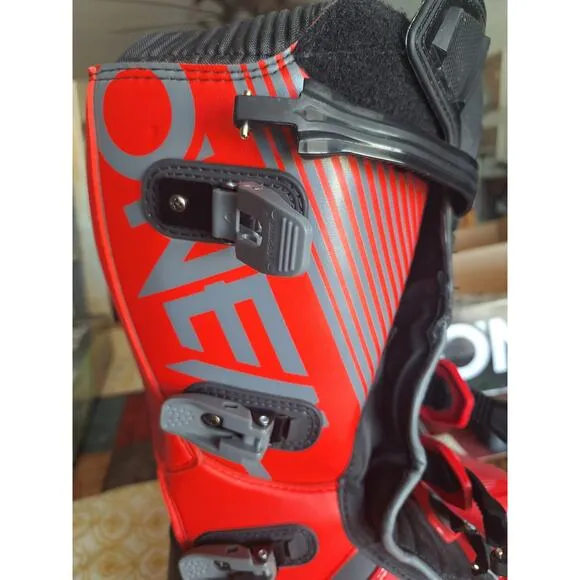 O'Neal Element Motorcycle Boots Off-Road MX Motocross Red Size 10 US- Excellent!