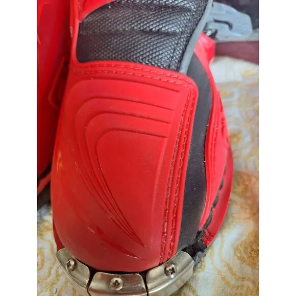 O'Neal Element Motorcycle Boots Off-Road MX Motocross Red Size 10 US- Excellent!