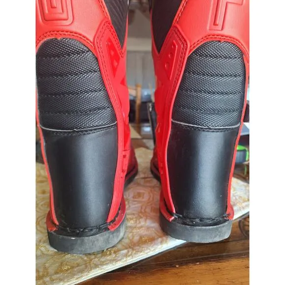 O'Neal Element Motorcycle Boots Off-Road MX Motocross Red Size 10 US- Excellent!