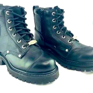 Orange County Choppers Black Leather Motorcycle Boots