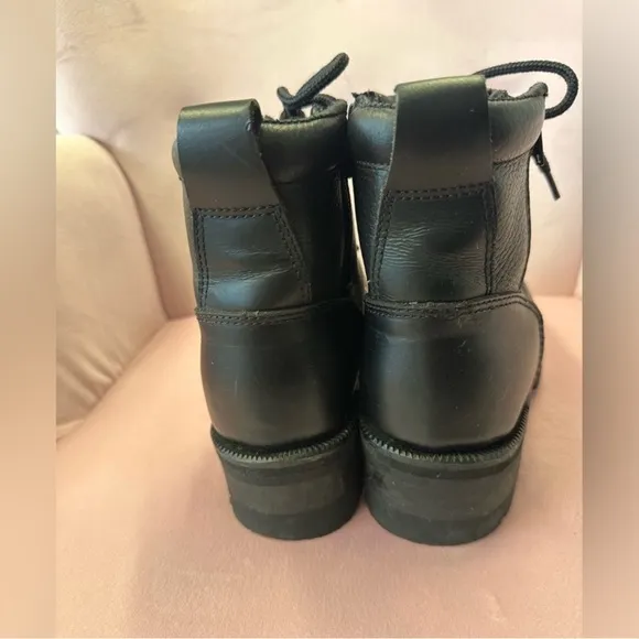 Orange County Choppers Black Leather Motorcycle Boots