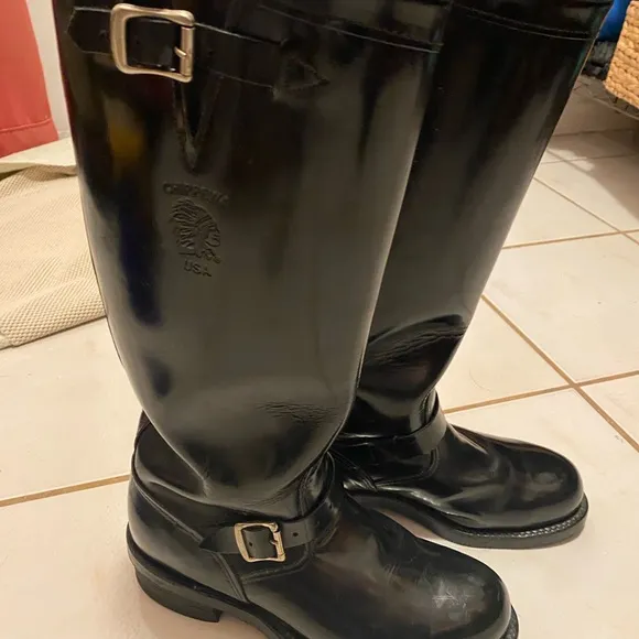 Original Chippewa Police Steel toe motorcycle boots (now made by Intapol)