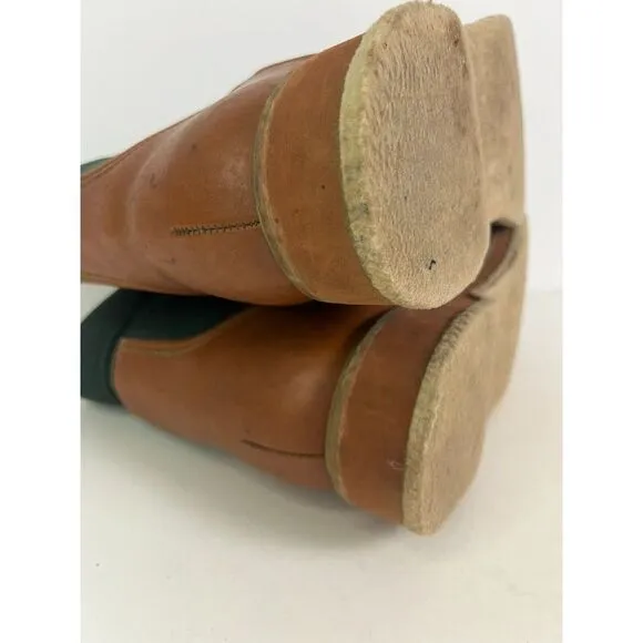 Orvis Boots Mens Size 9‎ Wading Fly Fishing Ankle Felt Sole Leather Canvas Brown