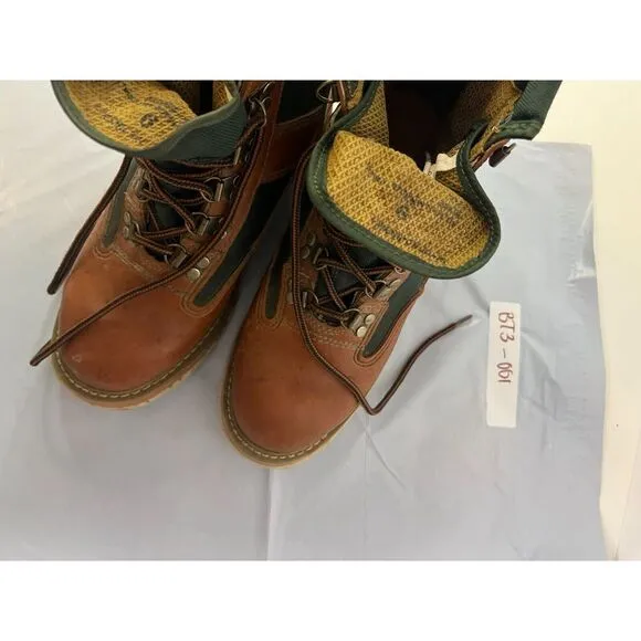 Orvis Boots Mens Size 9‎ Wading Fly Fishing Ankle Felt Sole Leather Canvas Brown