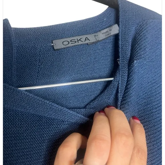 Oska 100% wool Pullover Roftoop navy size 2