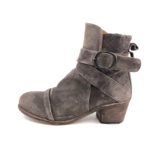 P. Monjo Lexi Gray Leather Ankle Boots EUR 39