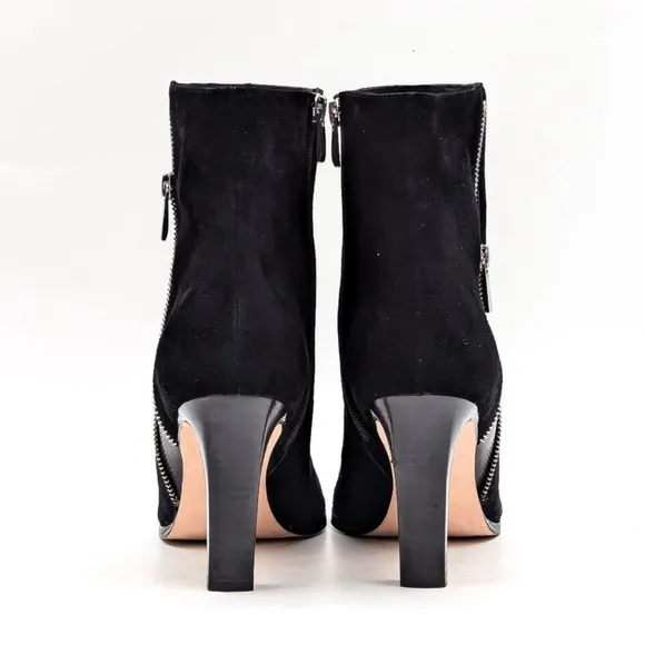 PAIGE Women’s CAMI SUEDE ANKLE BOOTS WITH ZIPPER DETAIL BLACK SIZE 9.5 NWOT $395