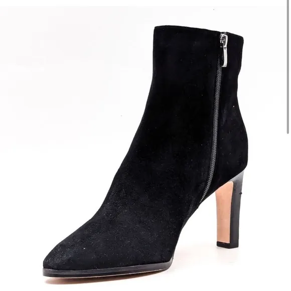PAIGE Women’s CAMI SUEDE ANKLE BOOTS WITH ZIPPER DETAIL BLACK SIZE 9.5 NWOT $395