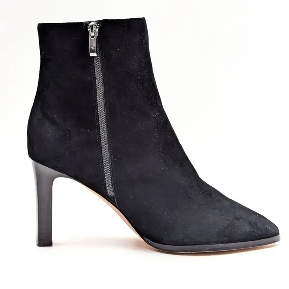 PAIGE Women’s CAMI SUEDE ANKLE BOOTS WITH ZIPPER DETAIL BLACK SIZE 9.5 NWOT $395
