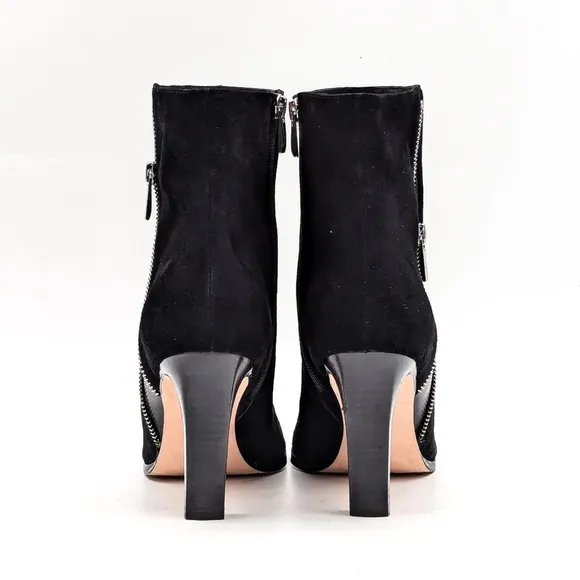 PAIGE Women’s CAMI SUEDE ANKLE BOOTS WITH ZIPPER DETAIL BLACK SIZE 9.5 NWOT $395