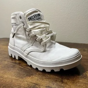 Palladium Pallabrousse Legion Boots 6 Women Wax Star White Lace Up Combat Canvas