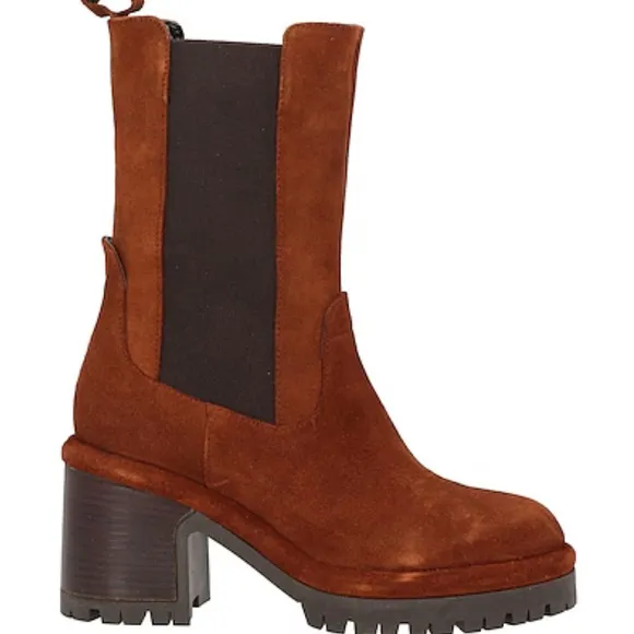 Paolo  Ferri Suede Ankle Boots by Anthropologie size 38 eu (8-8.5}