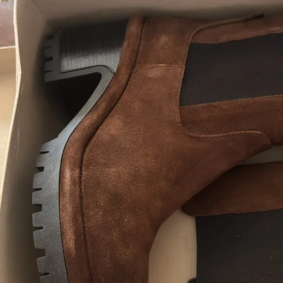 Paolo  Ferri Suede Ankle Boots by Anthropologie size 38 eu (8-8.5}