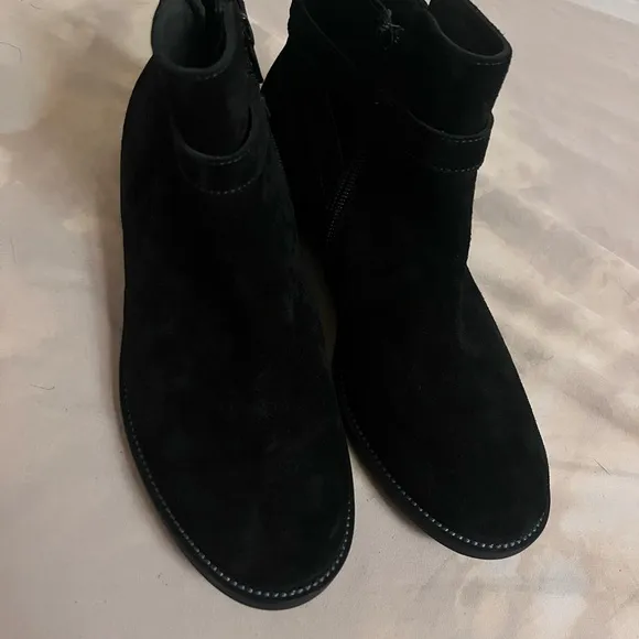 Paul Green Black Ankle Boots with Buckle Detail