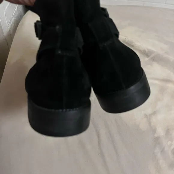 Paul Green Black Ankle Boots with Buckle Detail