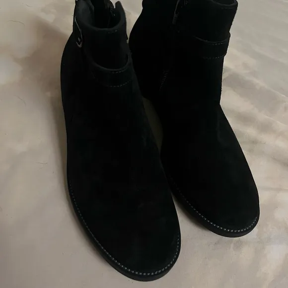Paul Green Black Ankle Boots with Buckle Detail
