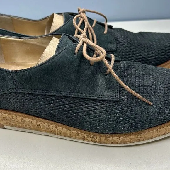 Paul Green Madrid Leather Suede Austrian Cork Oxford Shoes Sz 9.5