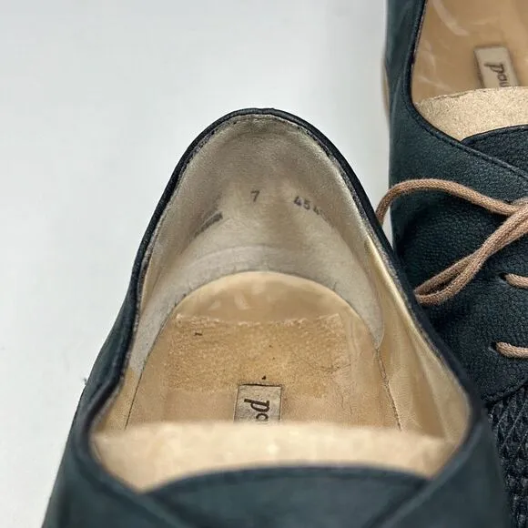 Paul Green Madrid Leather Suede Austrian Cork Oxford Shoes Sz 9.5