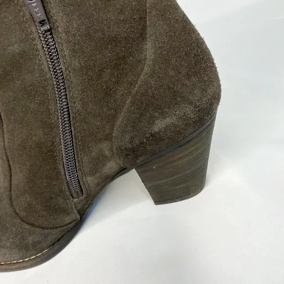 Paul Green Munchen Womens Brown Suede Block Heel Ankle Boots US 8