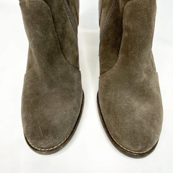 Paul Green Munchen Womens Brown Suede Block Heel Ankle Boots US 8