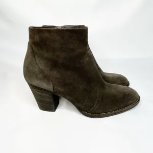 Paul Green Munchen Womens Brown Suede Block Heel Ankle Boots US 8