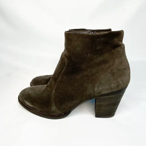 Paul Green Munchen Womens Brown Suede Block Heel Ankle Boots US 8