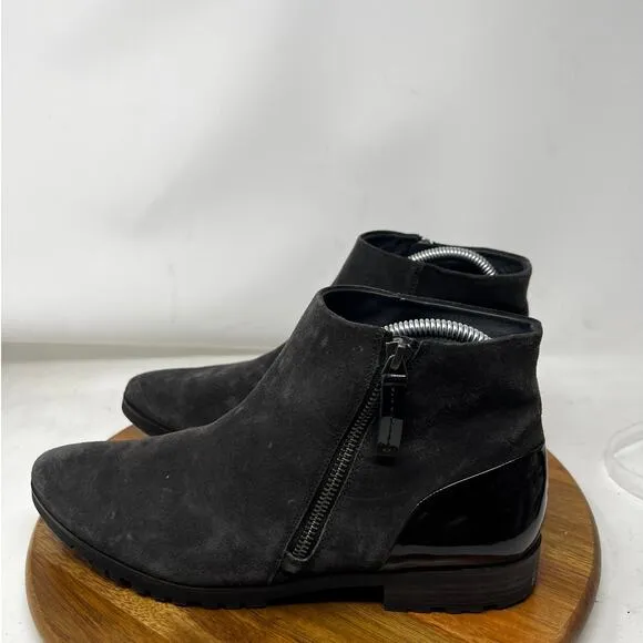 Paul Green Womens Suede Leather Dina Ankle Boots Gray Size 7.5‎
