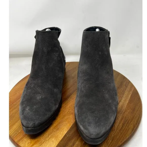 Paul Green Womens Suede Leather Dina Ankle Boots Gray Size 7.5‎