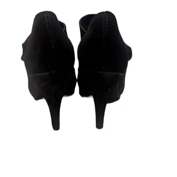 Pedro Garcia Black suede stylish day 2 nite platform Maryjane Velcro heel pump 8