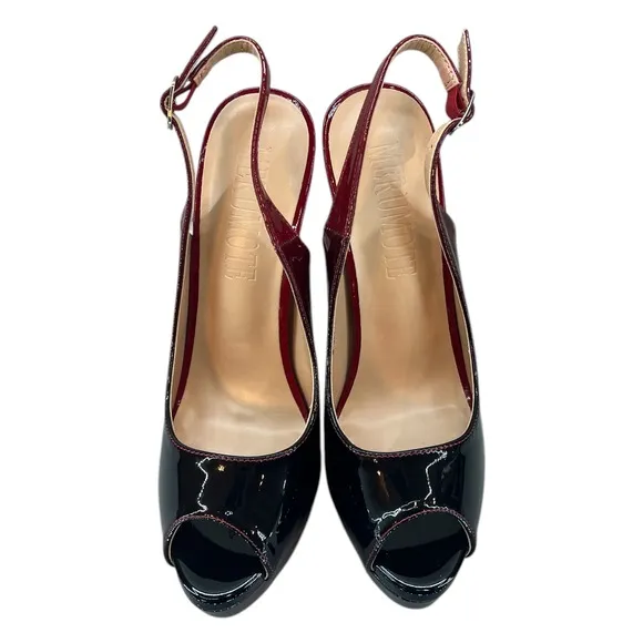 Peep Toe Platform Heels Slingback Sexy Stilettos