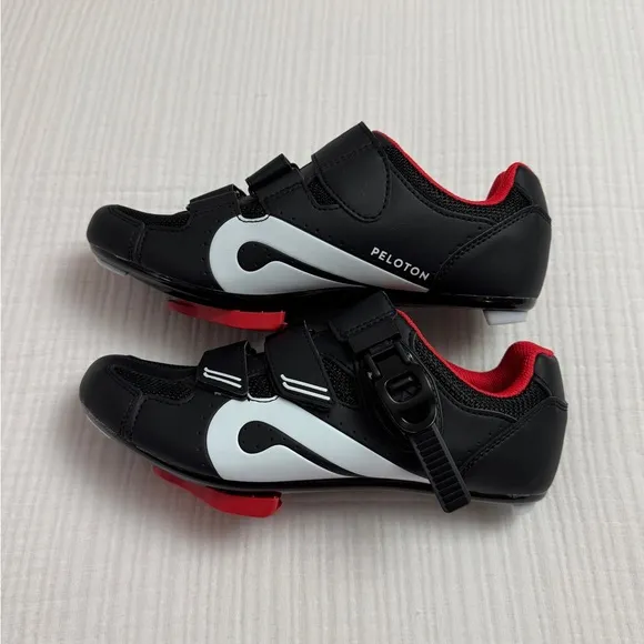Peloton Cycling Shoes Size 39 Quick Ratchet Clip, Hook &amp; Loop Straps Adjustable