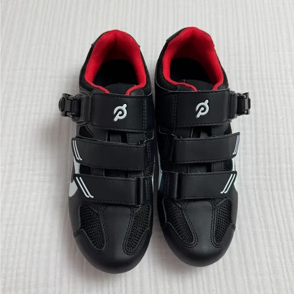 Peloton Cycling Shoes Size 39 Quick Ratchet Clip, Hook &amp; Loop Straps Adjustable