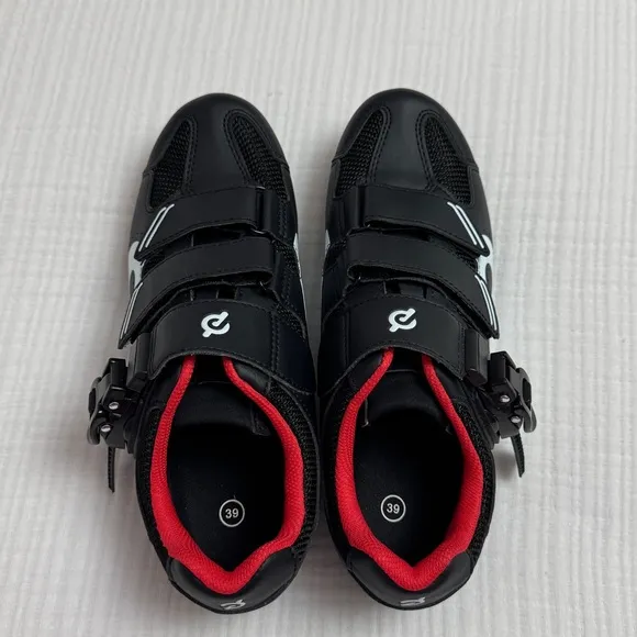 Peloton Cycling Shoes Size 39 Quick Ratchet Clip, Hook &amp; Loop Straps Adjustable