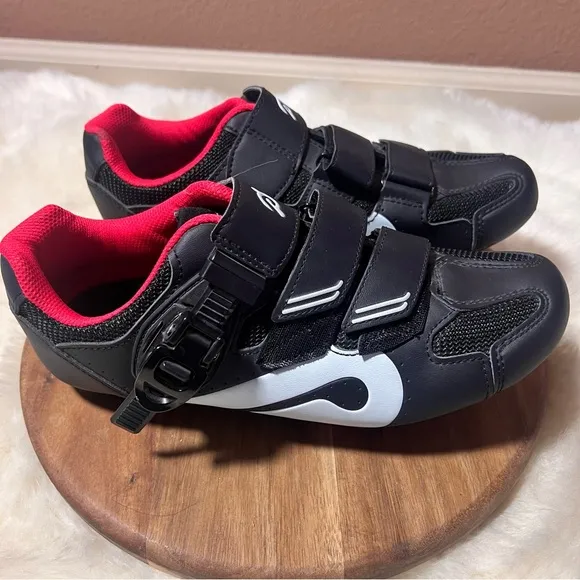 Peloton Women's Cycling Shoes Black and Red Size 39