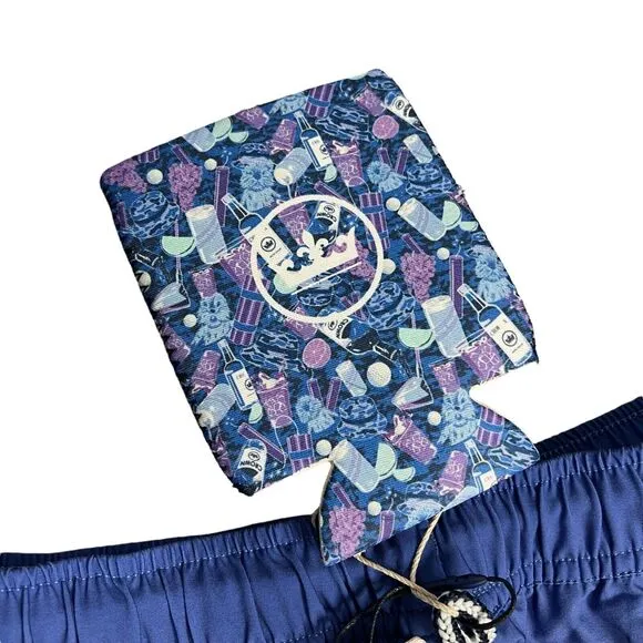 Peter Millar Swim Trunks Men’s XL Blue Shorts Ocean Fish Island Shark Boat Beach