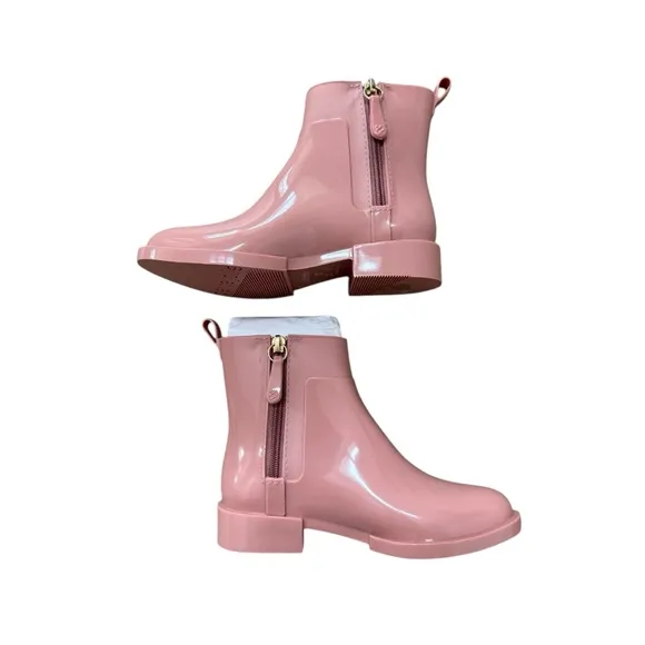 Petite Jolie NWT Antique Rose Pink Ankle Rain Boots 10