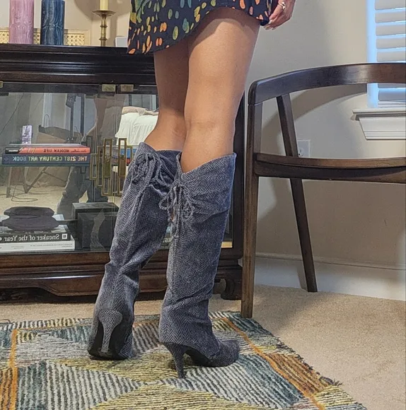 Pierre Dumas Fabric Knee High Boots