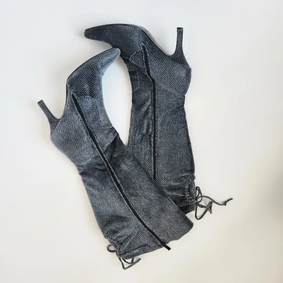 Pierre Dumas Fabric Knee High Boots