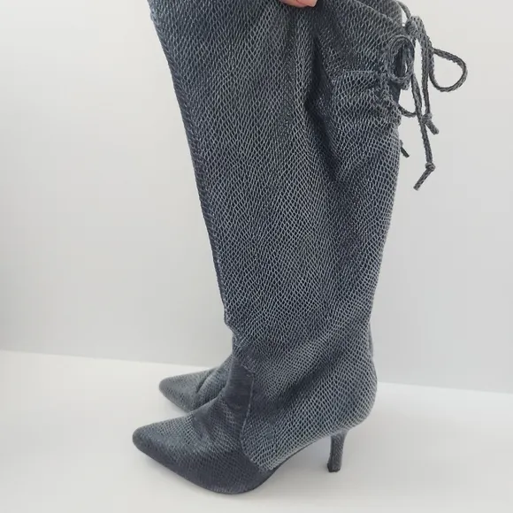 Pierre Dumas Fabric Knee High Boots