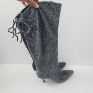 Pierre Dumas Fabric Knee High Boots