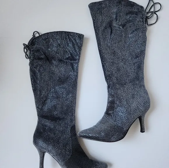Pierre Dumas Fabric Knee High Boots