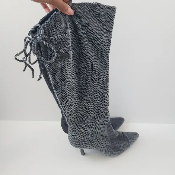 Pierre Dumas Fabric Knee High Boots