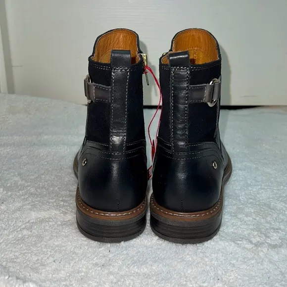Pikolinos Aldaya Black Leather Classic High Ankle Boots Booties - Sz 40, NWOB