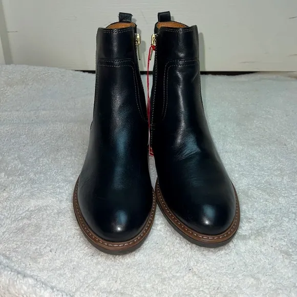 Pikolinos Aldaya Black Leather Classic High Ankle Boots Booties - Sz 40, NWOB