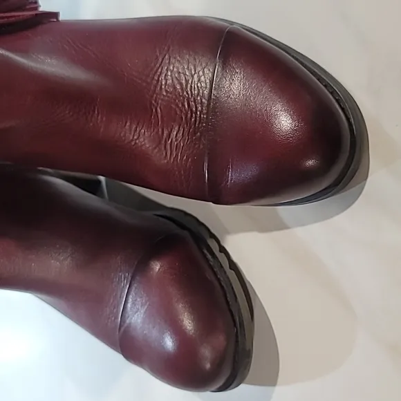 PIKOLINOS Andorra Women Burgundy Leather Ankle boots Fringed Booties 39 US 8.5-9