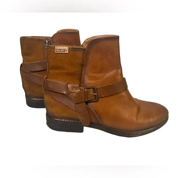 Pikolinos Ankle Boots Brown Leather Size 39 8.5