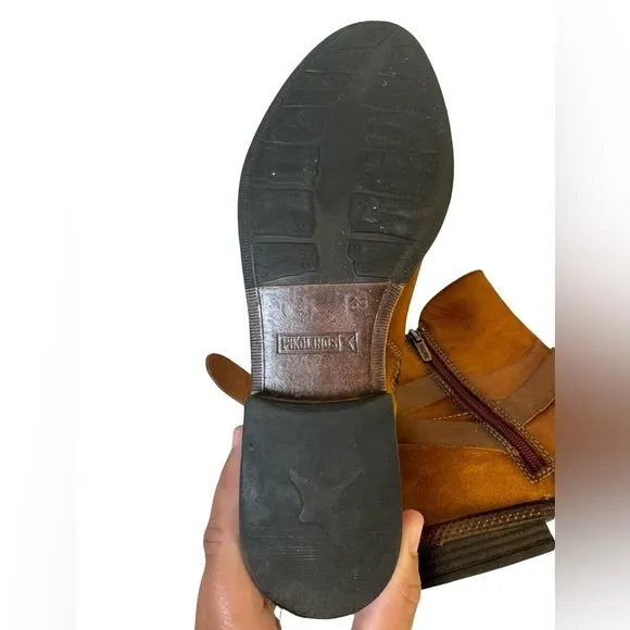 Pikolinos Ankle Boots Brown Leather Size 39 8.5